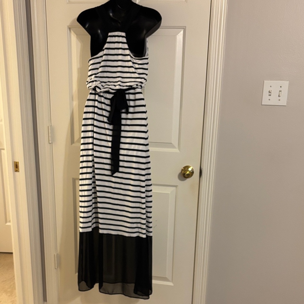 Express Striped Blouson Maxi Dress Size Small - Picture 6 of 8